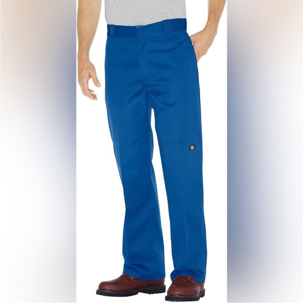 Dickies Men's Bright Blue Cargo Work Shop Chore Pants SIZE 42x32